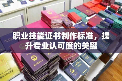 建华职业技能证书制作标准，提升专业认可度的关键