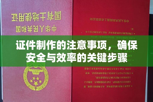 建华证件制作的注意事项，确保安全与效率的关键步骤
