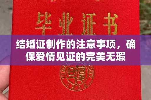 建华结婚证制作的注意事项，确保爱情见证的完美无瑕