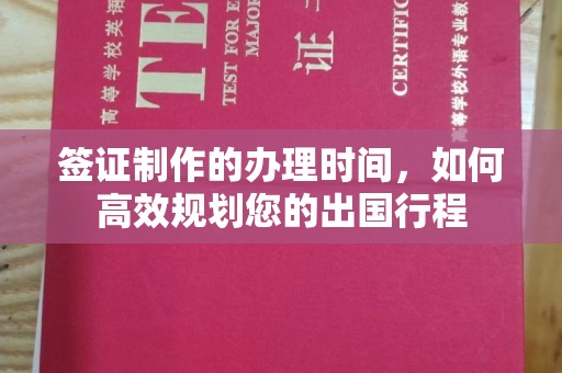 建华签证制作的办理时间，如何高效规划您的出国行程