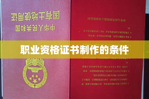 建华职业资格证书制作的条件
